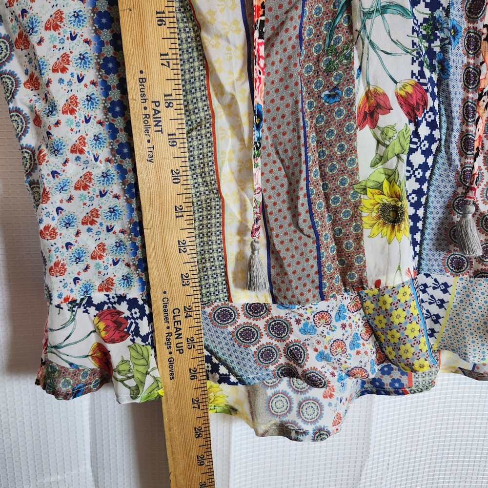 Johnny Was Garden Patchwork Cold Shoulder Blouse … - image 7